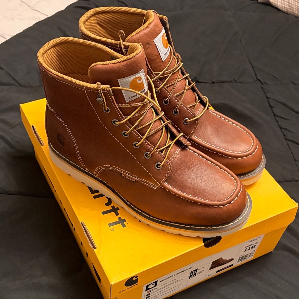 Carhartt Men's Tan Leather Work Boots
